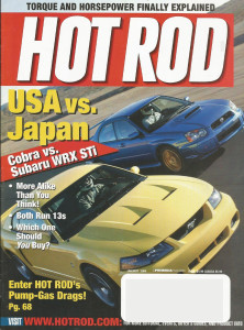 HOT ROD 2004 JAN - COBRA vs WRX, V10 MUSTANG, JAVLINE